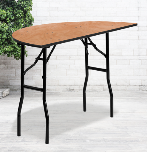 Flash Furniture YT-WHRFT48-HF-GG 485 Lbs. Plywood Top Half Round