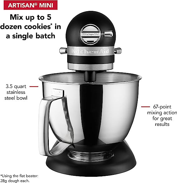 KitchenAid KSM3316XBM Artisan® Mini Plus 3.5 Quart Matte Black