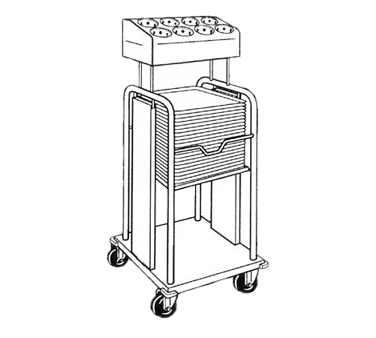 Piper Products PTS/1520MO Mobile Tray & Silverware Dispenser