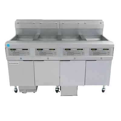 Frymaster 4FQG30U-NG 30 Lbs. Stainless Steel Natural Gas Frymaster FilterQuick Fryer Battery - 280,000 BTU