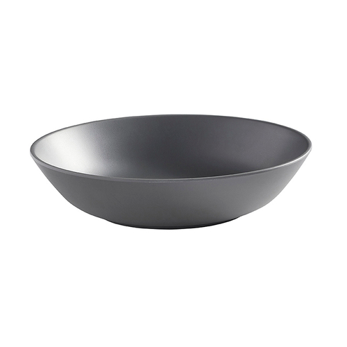 American Metalcraft 36 Oz. Round Matte Marble Grey Melamine Bowl - Thumbnail 4