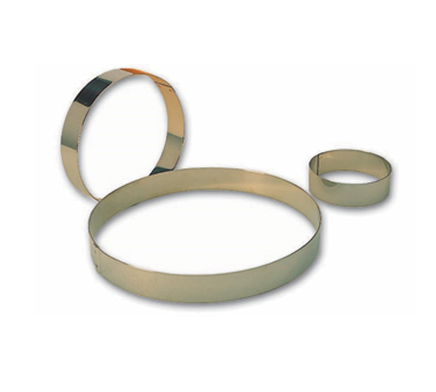 Matfer Bourgeat 375334 2 1/2 x 1 1/2 Stainless Steel Round Cake / Food  Ring Mold - 4/Pack