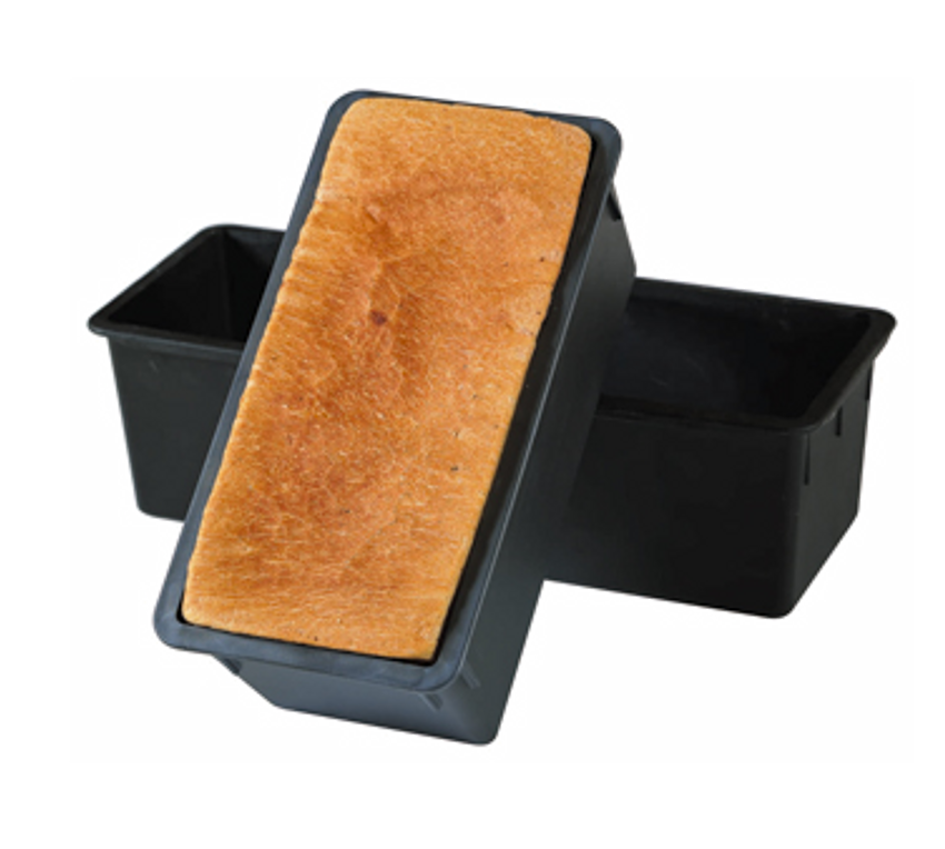 Matfer Bourgeat 331082 Exopan Steel Non-Stick Mini Bread Loaf Pan - 7 1/8  x 1 3/4 x 1 3/4