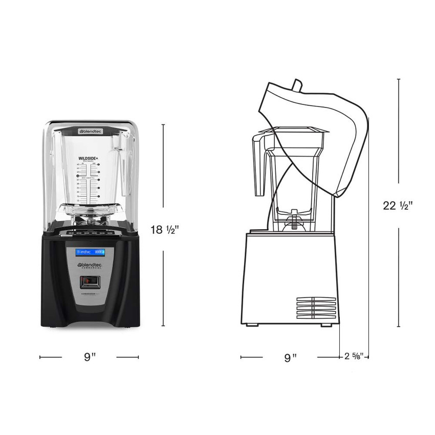 Blendtec C825C11E-A1GA1D Connoisseur 825 Spacesaver with 90 oz. WildSide+  Jar - 120V