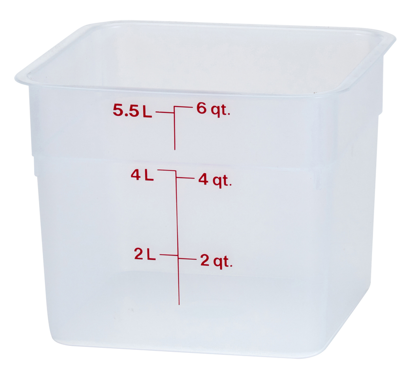 Cambro 6 Qt. Translucent Round Polypropylene Food Storage Container