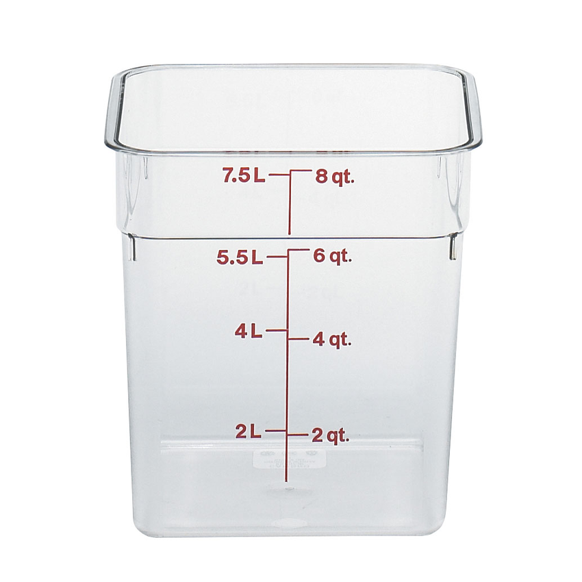 Cambro 18SFSCW135 18 qt Square Food Storage Container - Clear