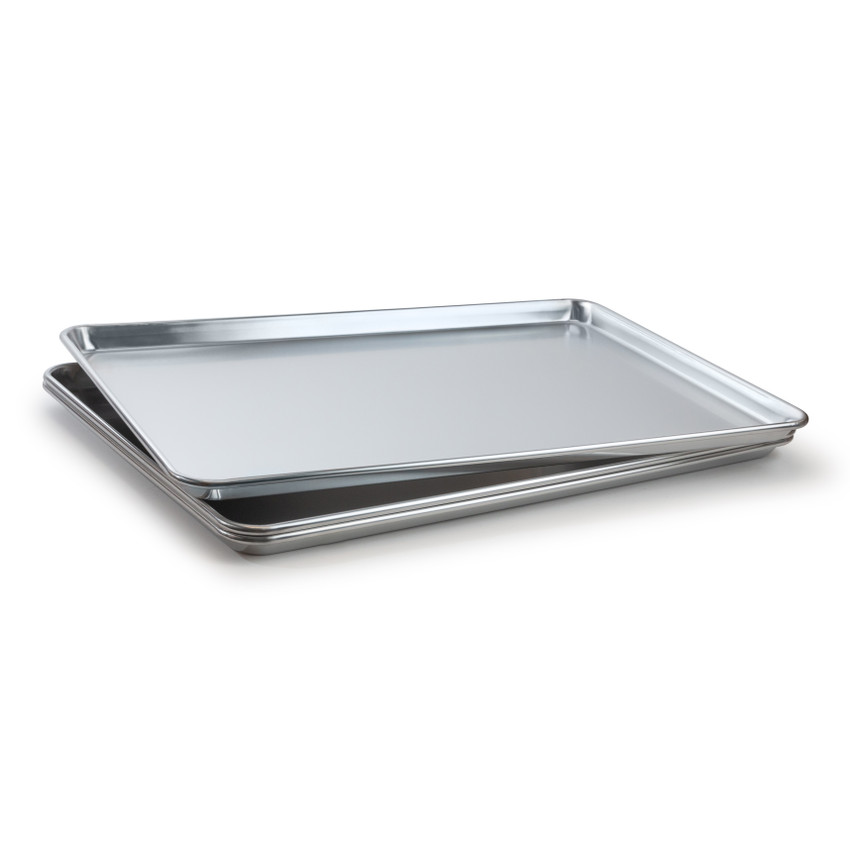 Chef Approved 19GFULLBUN 18 x 26 Full Size Closed Bead 18 Gauge Solid  Aluminum Sheet Pan