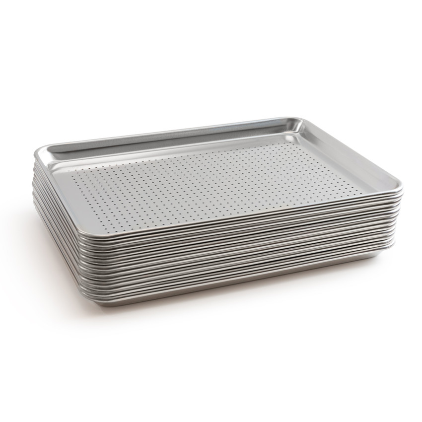 Bakn BAKSP1318PF 13 x 18 19 Gauge Aluminum Perforated Sheet Pan