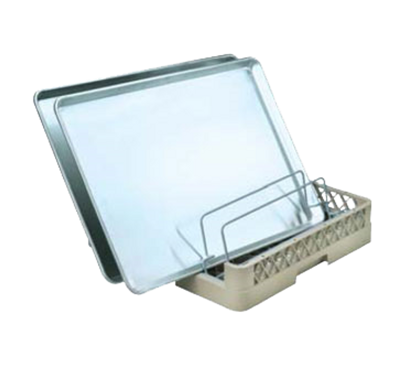 Vollrath TR23 Full-Size Dishwasher Sheet Pan Rack - Holds 3 Pans, Open End,  Beige