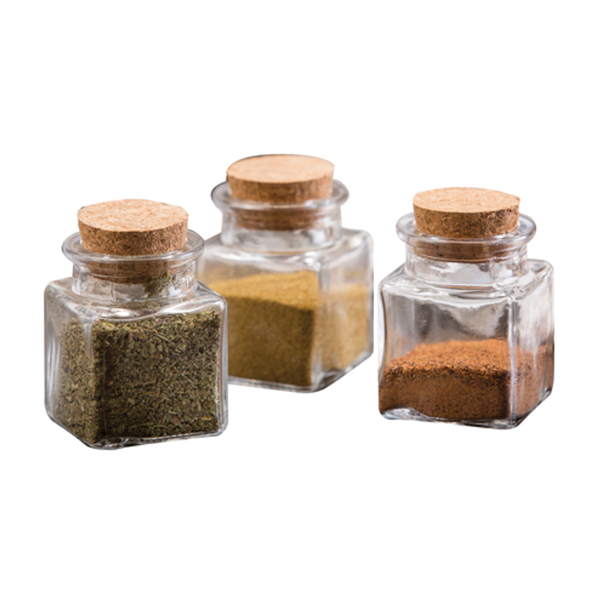 Tablecraft CJS12 11.5 oz Glass Condiment Jar - 4/Pack