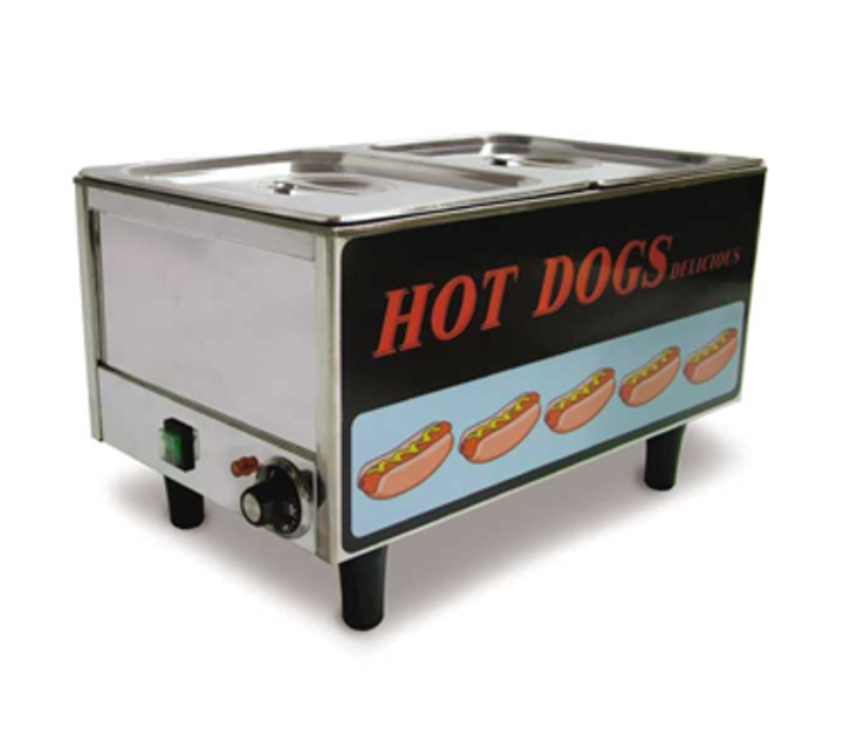 Omcan USA 17133 50 Hot Dogs and 30 Buns Table top Hot Dog Streamer 120  Volts Culinary Depot