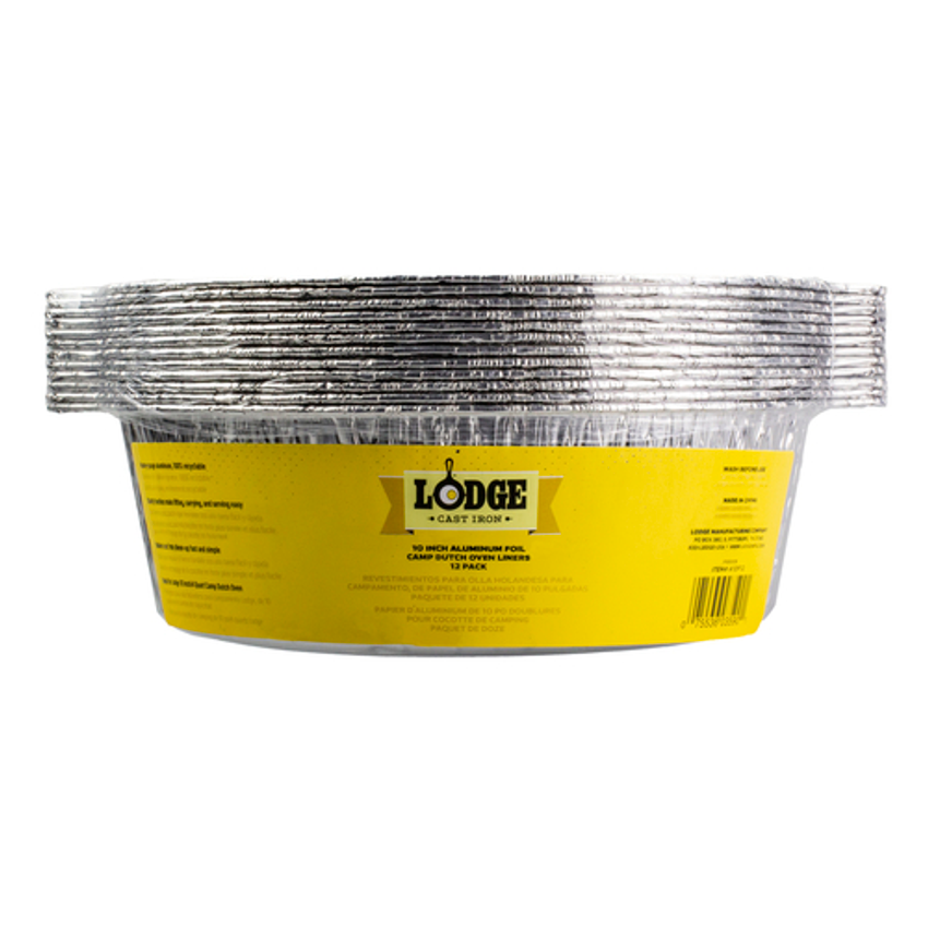 Lodge 12 in. Aluminum Foil Camp Dutch Oven Liners (12-Pack) A12F12