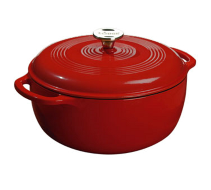 Lodge EC6D18 6 Qt. Midnight Chrome Enameled Cast Iron Dutch Oven