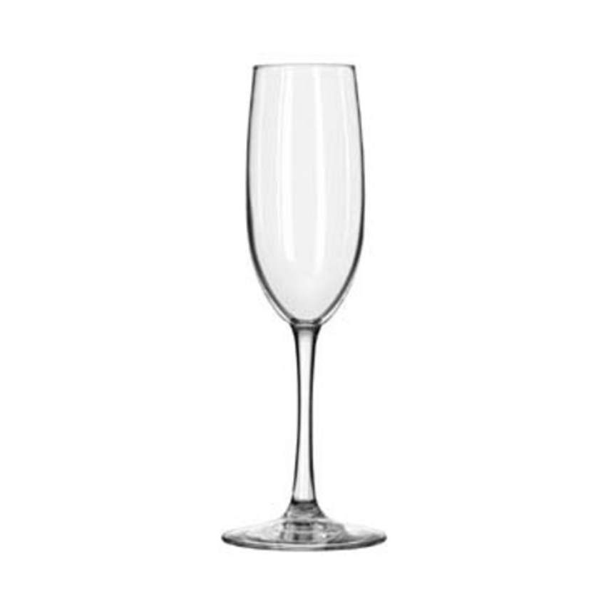 Libbey 7500 Vina Flute Glasses, 8-ounce, Set of 12
