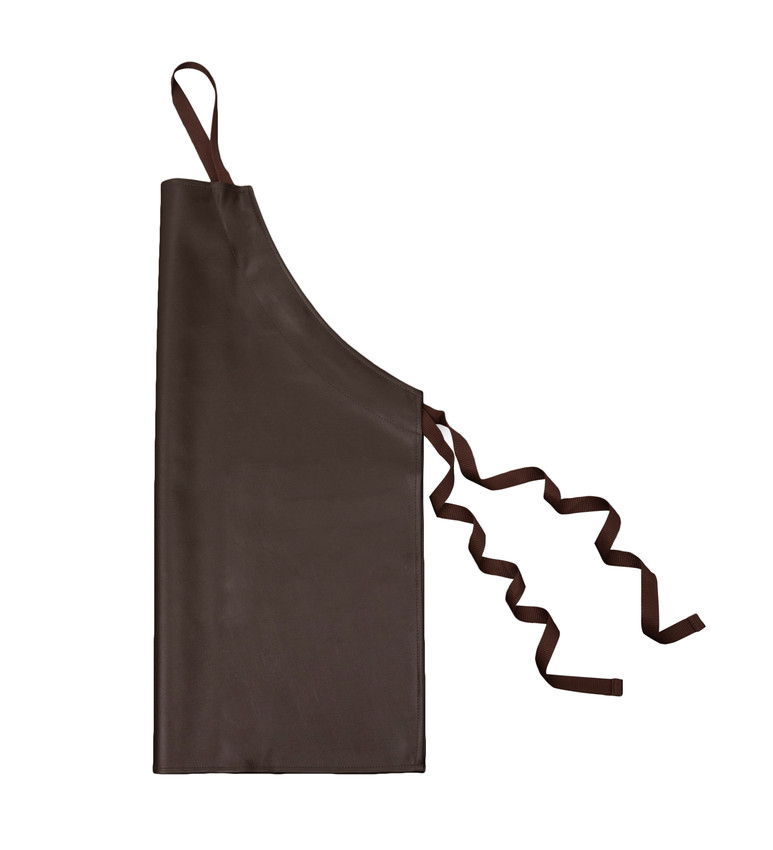 CTC 401502 26" x 28" Brown Vinyl Apron Culinary Depot