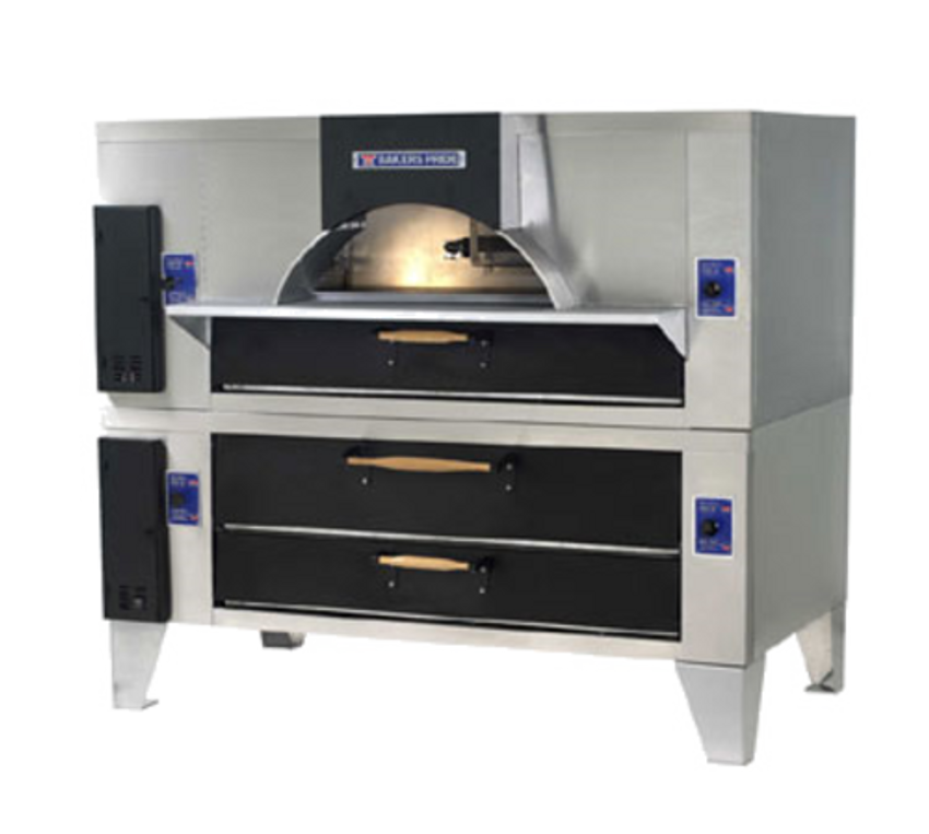 Bakers Pride FC-616/Y-600-NG 81" W Double Deck Natural Gas Il Forno Classico® Pizza Oven