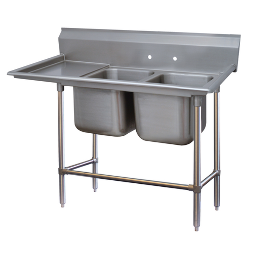 H.D. 14GA Compartment Restaurant Commercial Sink, with Left or