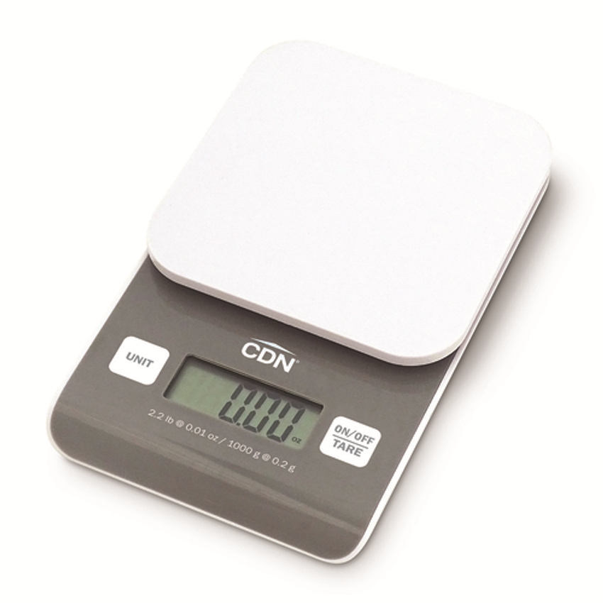 CDN SD1104-BK Black 11 lb. Round Digital Portion Control Kitchen Scale