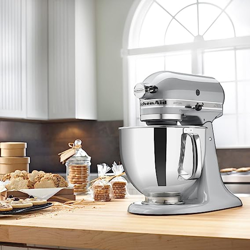 Buy KitchenAid Artisan Series Stand Mixer With Glass Bowl Sugar Pearl Silver