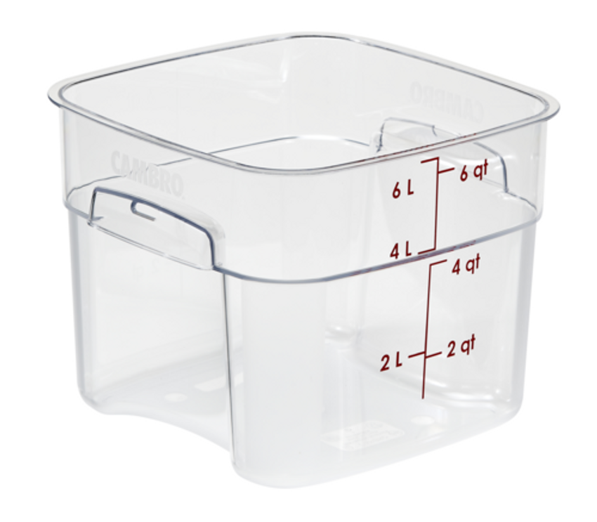 Cambro Clear Polycarbonate Food Storage Container (6 Qt.)