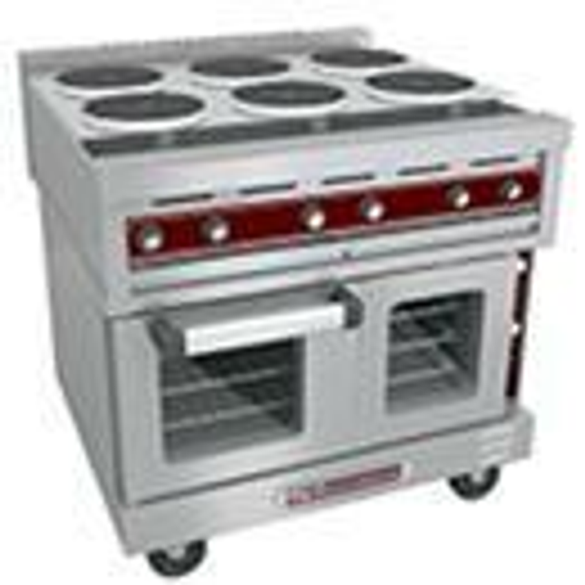 Avantco CER-400 4-Burner Solid French-Style Countertop Electric Range - 208/240V, 5,400/7,000W