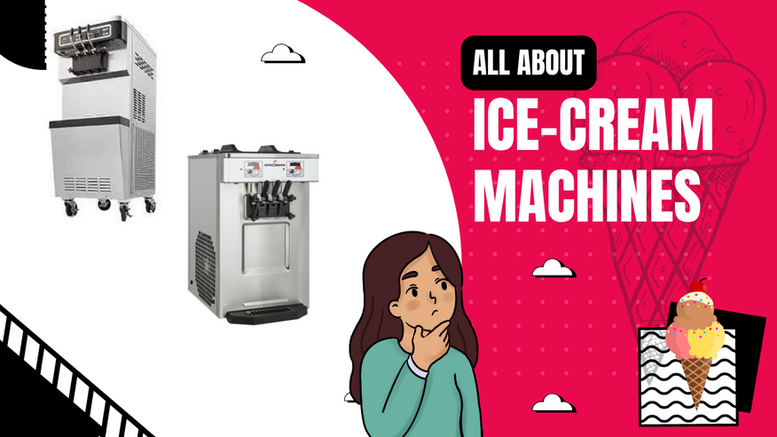 Countertop Soft Ice Cream Machine, Low Cost, High Profit