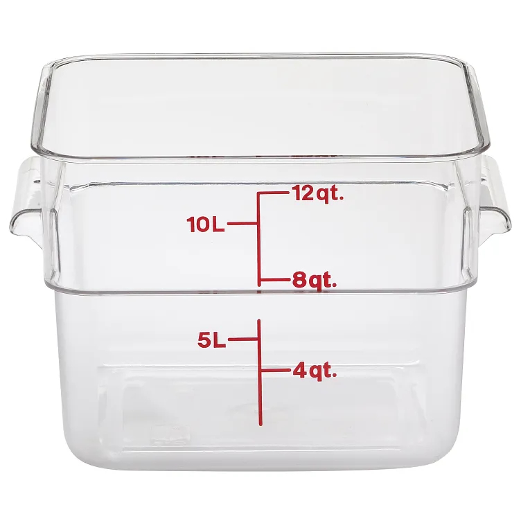 Cambro 12SFSCW135 12 qt Clear Square CamSquare Food Container with
