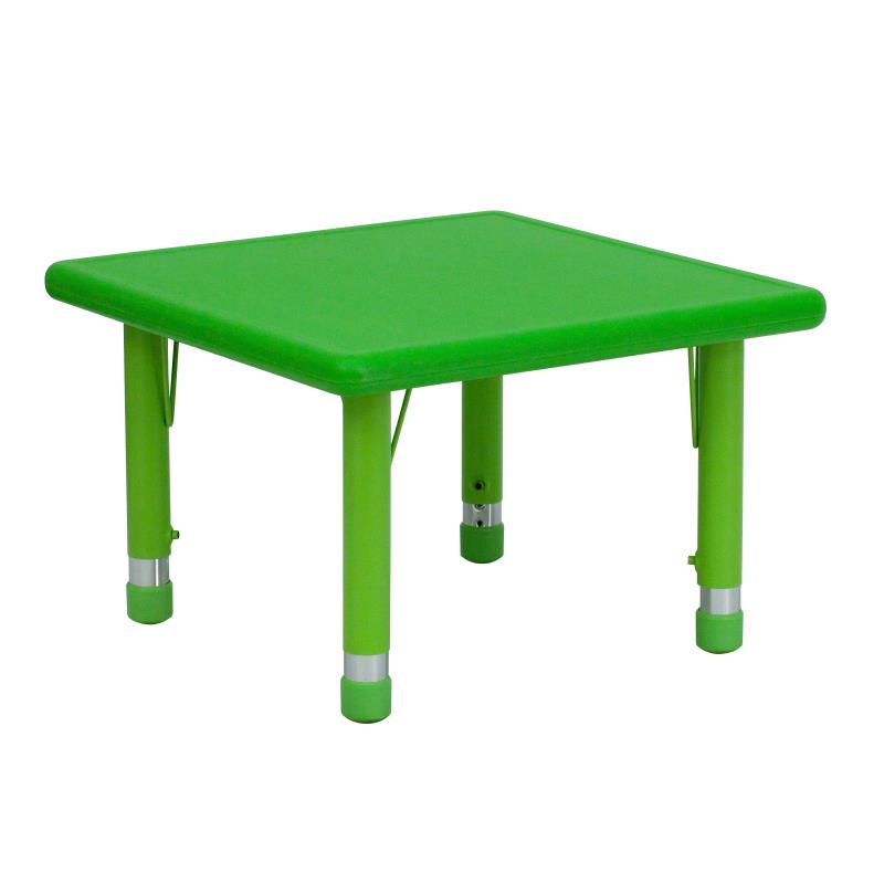 Flash Furniture YU-YCX-002-2-SQR-TBL-GREEN-GG Green Square Plastic