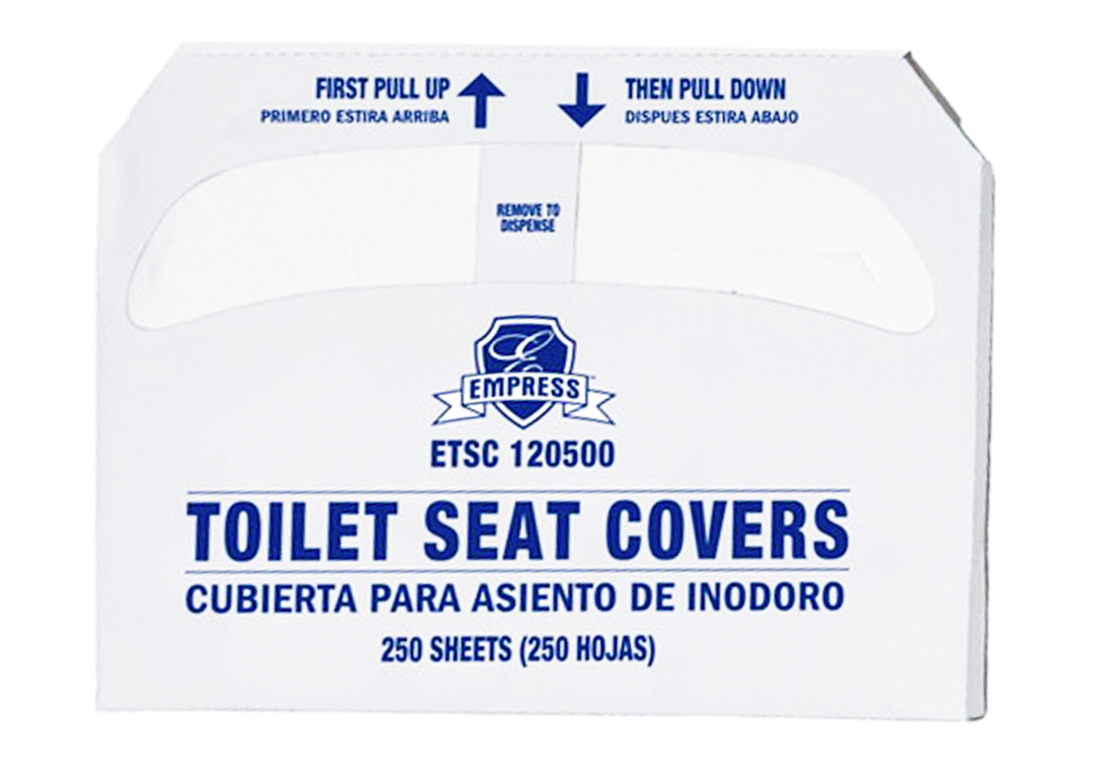 Empress ETSC 120500 Toilet Seat Cover Half-Fold (20 Packs of 250