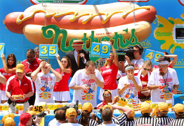 nathan's hot dog eating contest stage