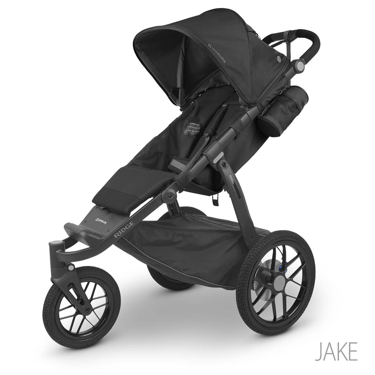 UPPAbaby Ridge all-terrain jogging stroller highlighting advanced suspension and wheel system