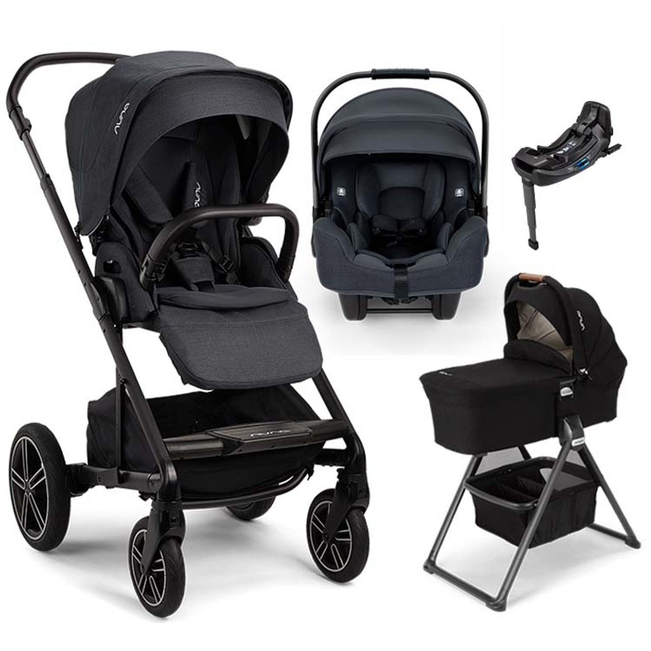 Nuna MIXX Next Stroller, Bassinet and PIPA Car Seat Travel System