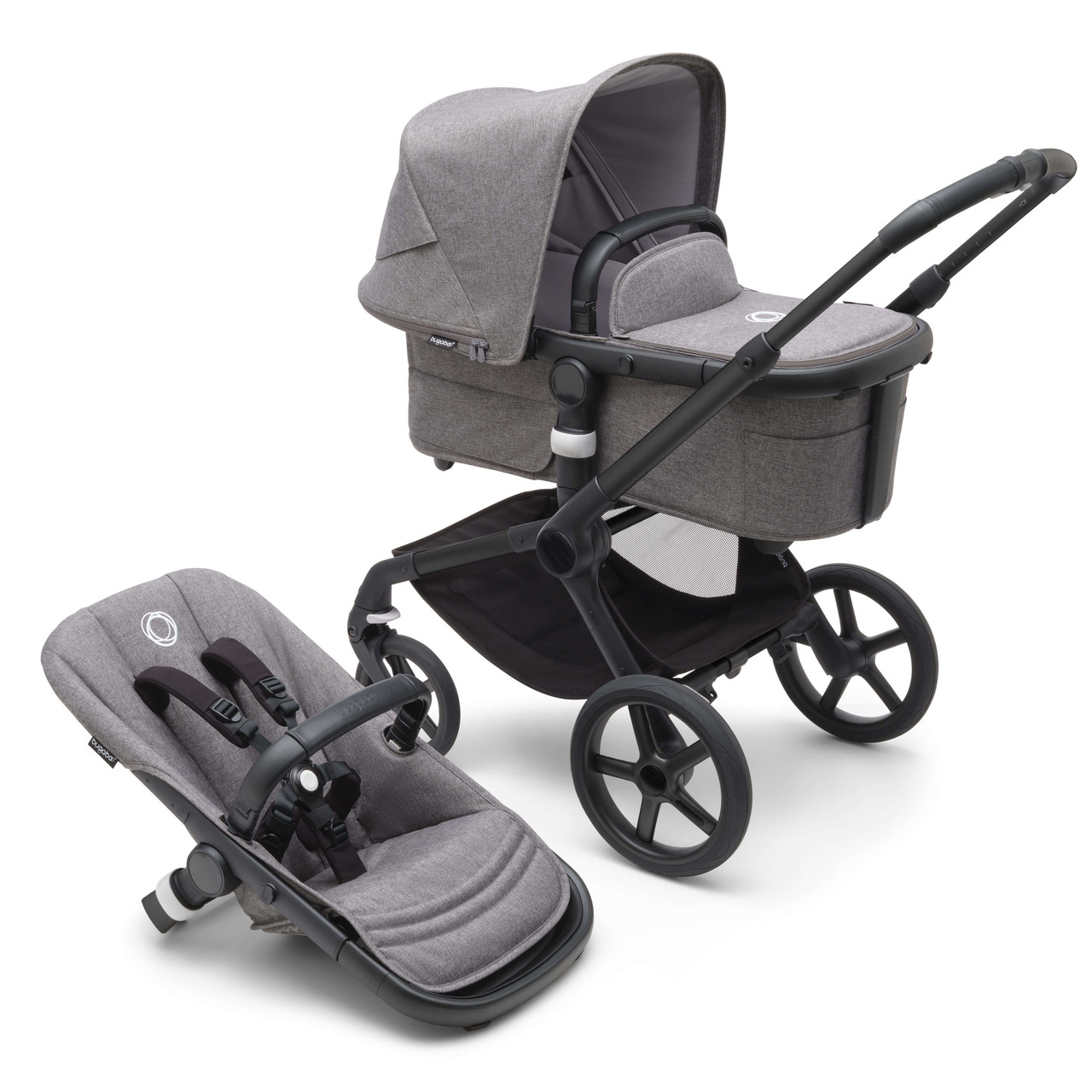 bugaboo 初代FOX キャリーコット セット オールブラック バガブー フォックス カブ キャリーコット と シート