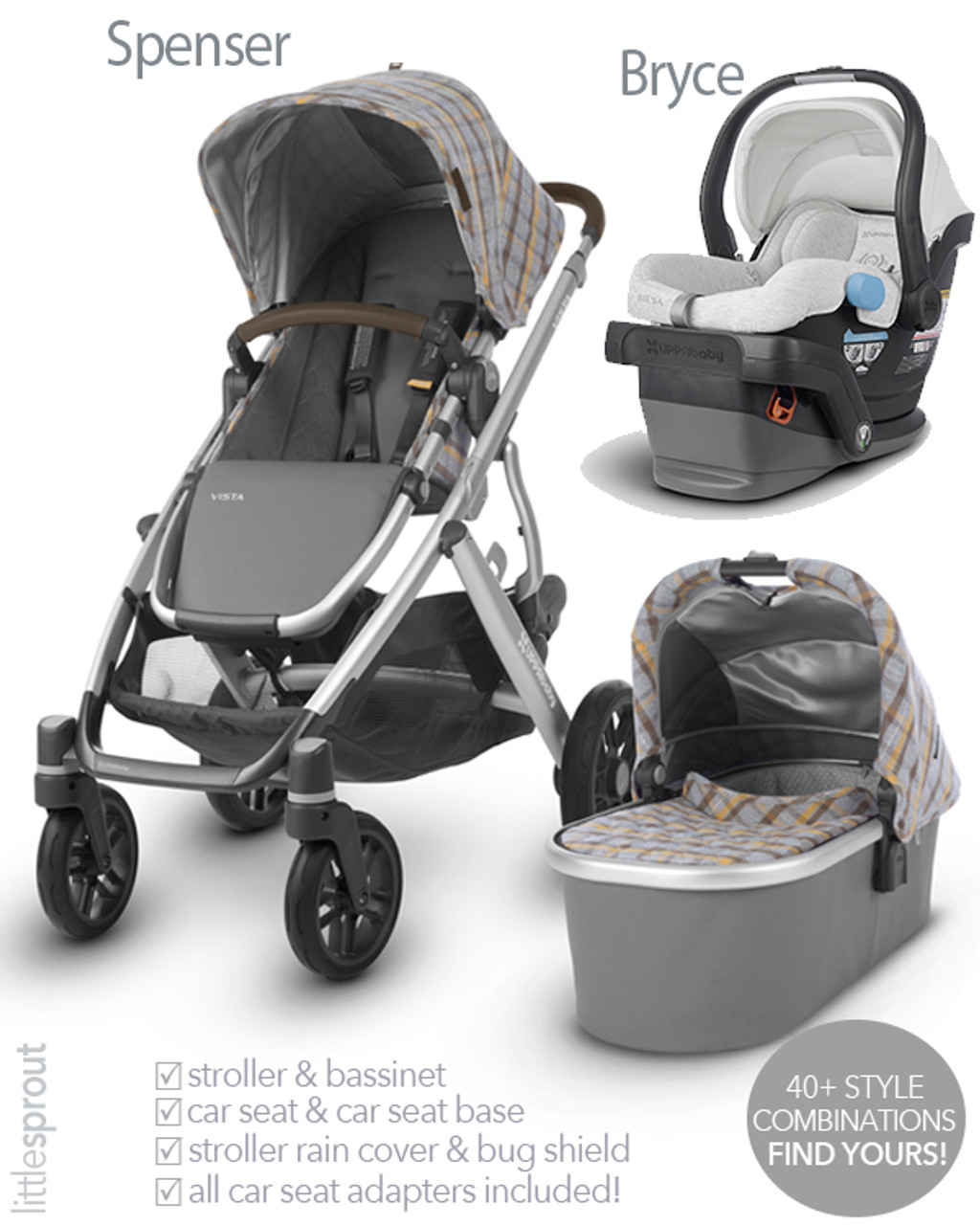 bassinet stroller and infant car seat