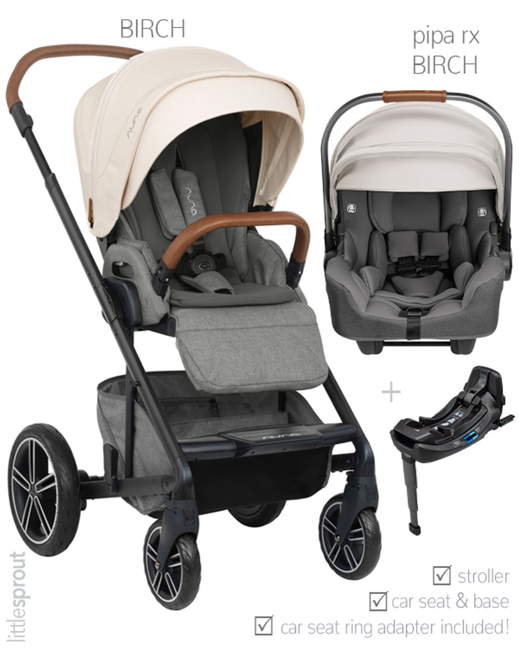 2020/2019 Nuna® MIXX™ Stroller + PIPA™ Car Seat Travel System (includes