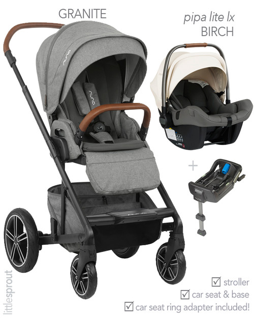 2020 2019 Nuna Mixx Stroller Pipa Car Seat Travel System Includes Nuna Mixx Ring Adapter Little Sprout
