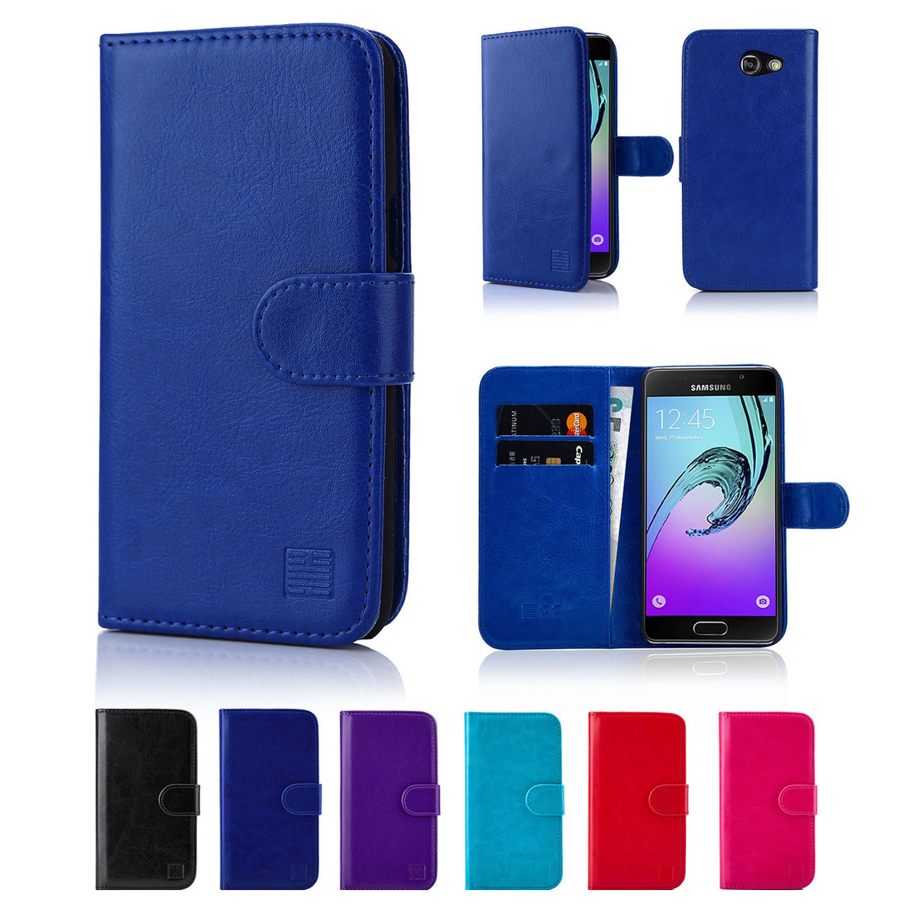 Samsung Galaxy J3 (2016) PU Leather Book Wallet Case - 32ndShop