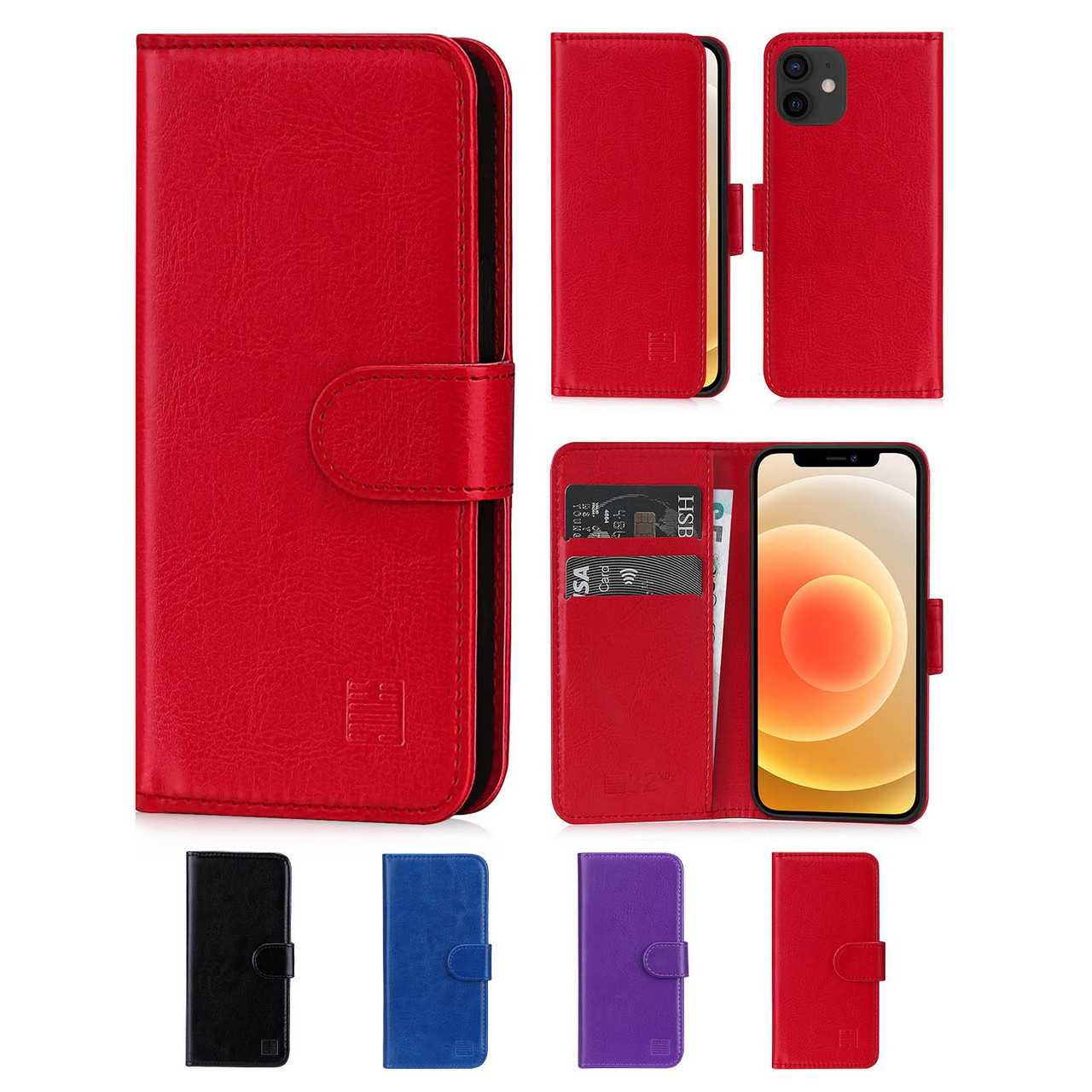 Apple iPhone 12 Mini 'Book Series' PU Leather Wallet Case