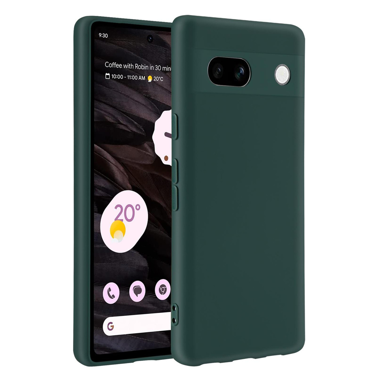 Cover Sfumata In TPU Per Google Pixel 7a - Custodia Morbida Rosa Verde Antiurto - 2