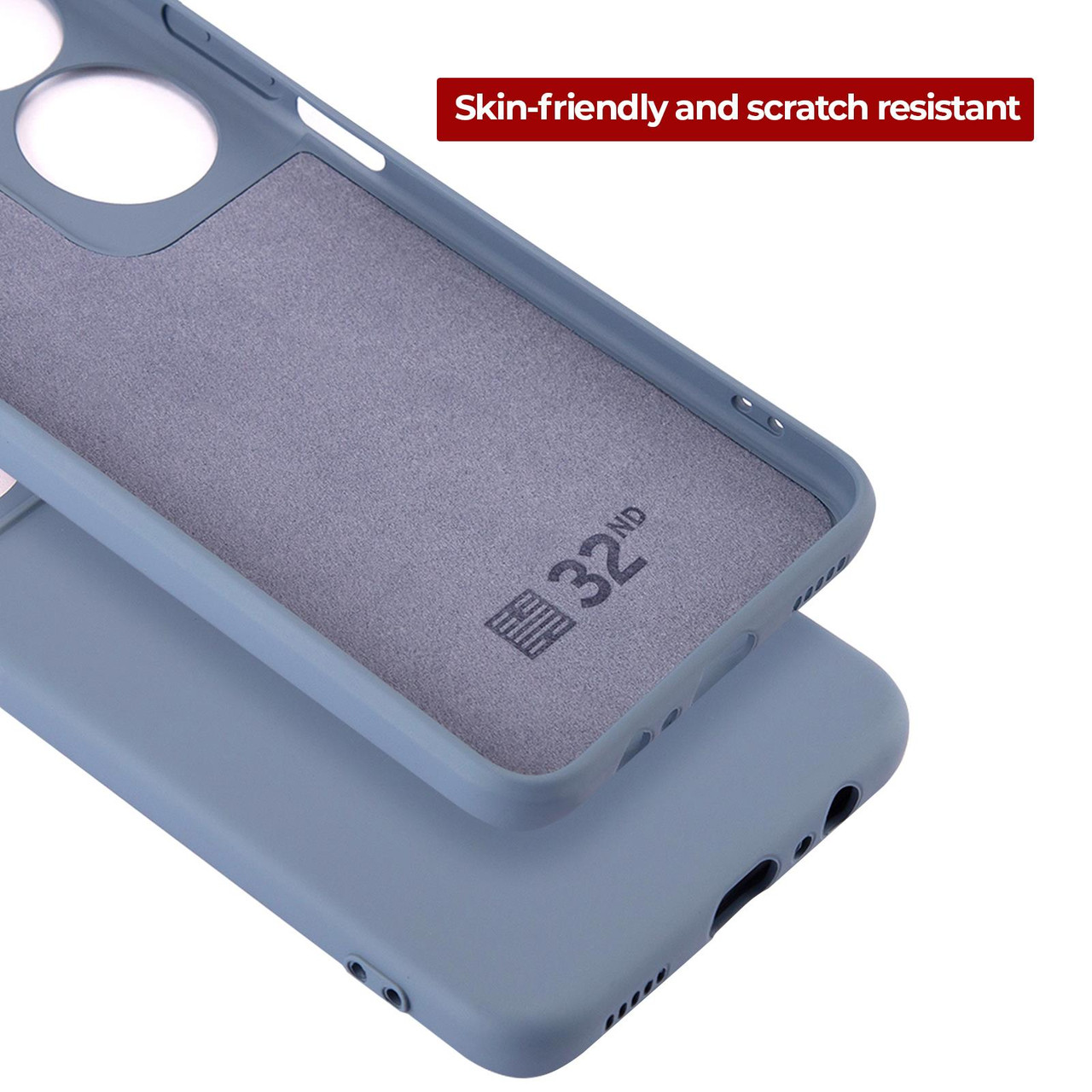 XINYEXIN Cover per Honor X7, Custodia con Protezione Fotocamera [360° Magnetica Anello Supporto] Hard PC y TPU Silicone Antiurto Custodie - Blu scuro