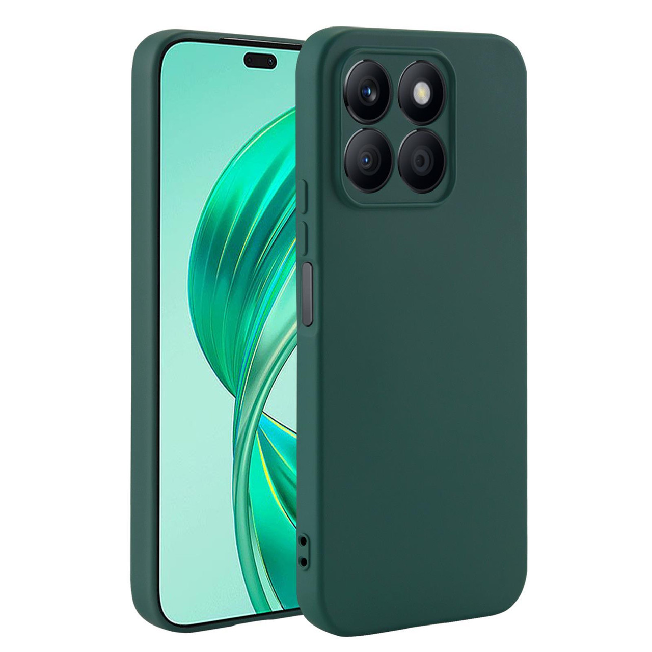 HAOYE Cover Per Honor X8 4G Con Motivo Brillantini – Custodia Morbida In TPU Verde, Antiurto E Sottile, Protezione Per Fotocamera E Schermo
