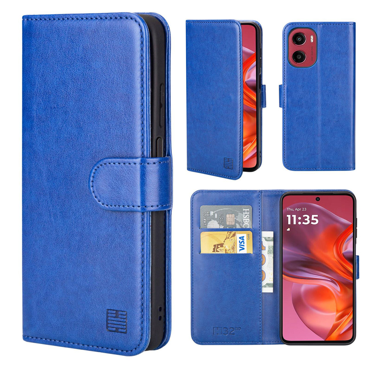 SEAHAI Flip-Hülle Für Motorola Moto E15/G05 – Leder-Brieftasche Mit Ständer & Kartenfach