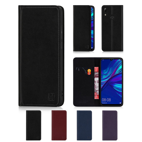 Huawei P Smart (2019) 'Classic Series' Real Leather Book Wallet Case