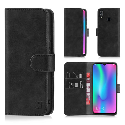 Huawei Honor 10 Lite 'Essential Series' PU Leather Wallet Case Cover – Black