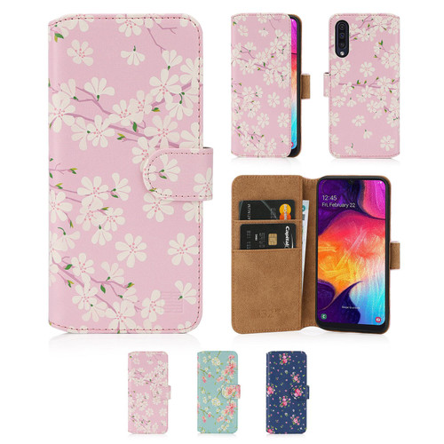 Samsung Galaxy A50, A50S & A30S (2019) 'Floral Series 2.0' PU Leather Design Book Wallet Case
