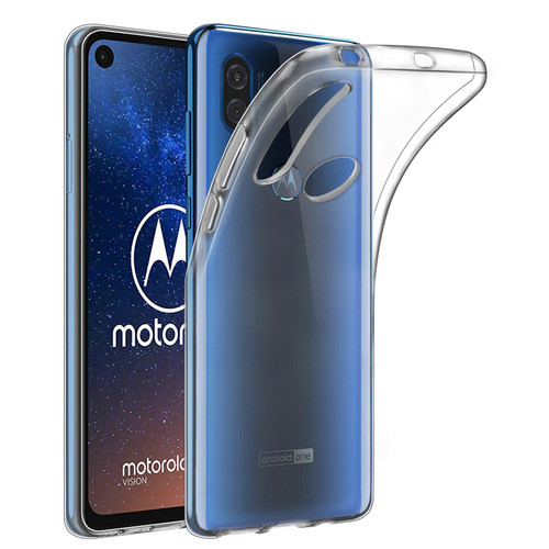 Motorola Moto One Vision 'Clear Gel Series' TPU Case Cover - Clear