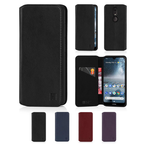 Nokia 4.2 (2019) 'Classic Series 2.0' Real Leather Book Wallet Case