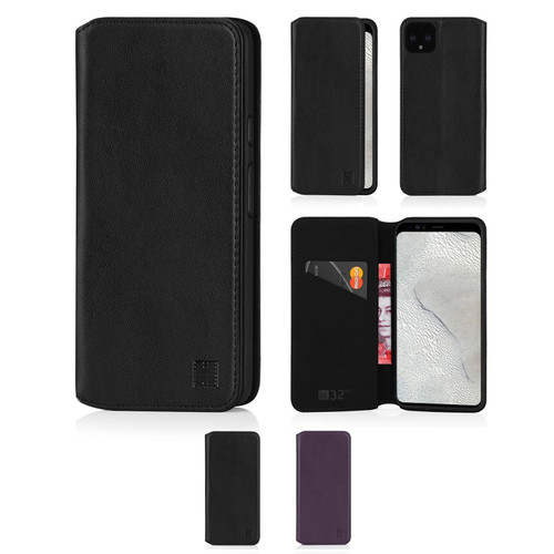 Google Pixel 4 XL 'Classic Series 2.0' Real Leather Book Wallet Case