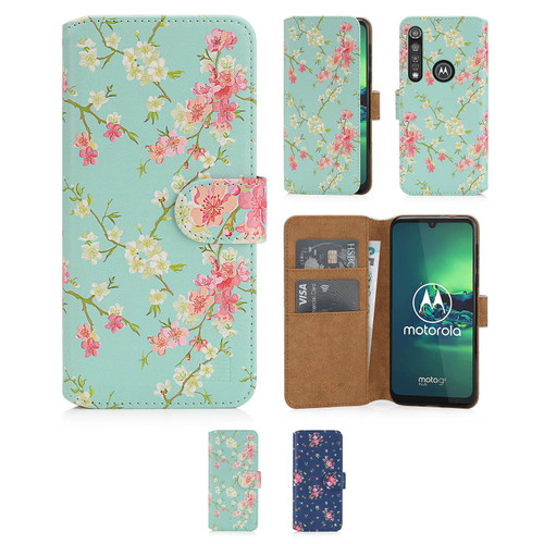 Motorola Moto G8 Plus 'Floral Series 2.0' PU Leather Design Book Wallet Case