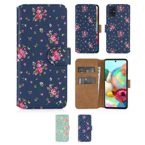 Samsung Galaxy A71 (2020) 'Floral Series 2.0' PU Leather Design Book Wallet Case